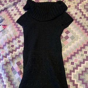 Knitted black dress